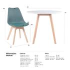 Kit - Mesa De Jantar Leda 90 Cm Branco + 2 Cadeiras Estofadas