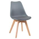 Kit - Mesa De Jantar Leda 90 Cm Branco + 3 Cadeiras Estofadas