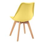 Kit - Mesa De Jantar Leda 90 Cm Preto + 3 Cadeiras Estofadas