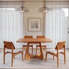 Kit Mesa De Jantar Paineira 140 Cm E 4 Cadeiras Jandaia Cabec