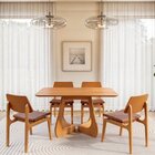 Kit Mesa De Jantar Paineira 140cm E 4 Cadeiras Jandaia Cabeca