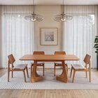 Kit Mesa De Jantar Paineira 180cm E 4 Cadeiras Jandaia Cabeca