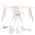 Kit - Mesa De Jantar Retangular 80 X 160 Branco + 4 Cadeiras