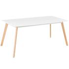 Kit - Mesa De Jantar Retangular 80 X 160 Branco + 4 Cadeiras