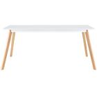 Kit - Mesa De Jantar Retangular 80 X 160 Branco + 4 Cadeiras