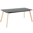 Kit - Mesa De Jantar Retangular 80 X 160 Preto + 4 Cadeiras E