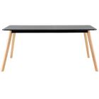 Kit - Mesa De Jantar Retangular 80 X 160 Preto + 4 Cadeiras E