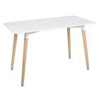 Kit - Mesa De Jantar Retangular Eames 60 X 120 Cm Branco + 2