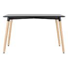 Kit - Mesa De Jantar Retangular Eames 60 X 120 Cm Preto + 2 C