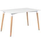Kit - Mesa De Jantar Retangular Eames 80 X 120 Cm Branco + 6