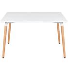 Kit - Mesa De Jantar Retangular Eames 80 X 120 Cm Branco + 6