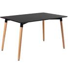 Kit - Mesa De Jantar Retangular Eames 80 X 120 Cm Preto + 4 C