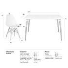 Kit - Mesa De Jantar Retangular Eames 80 X 120 Cm Preto + 6 C