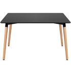 Kit - Mesa De Jantar Retangular Eames 80 X 120 Cm Preto + 6 C