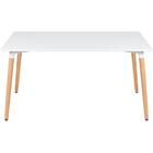 Kit - Mesa De Jantar Retangular Eames 80 X 140 Cm Branco + 4