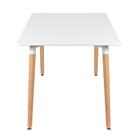 Kit - Mesa De Jantar Retangular Eames 80 X 140 Cm Branco + 6