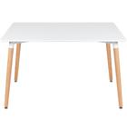 Kit - Mesa De Jantar Retangular Eames 80 X 140 Cm Branco + 6