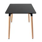 Kit - Mesa De Jantar Retangular Eames 80 X 140 Cm Preto + 6 C