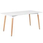 Kit - Mesa De Jantar Retangular Eames 80 X 160 Cm Branco + 4