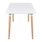 Kit - Mesa De Jantar Retangular Eames 80 X 160 Cm Branco + 4