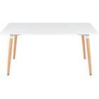 Kit - Mesa De Jantar Retangular Eames 80 X 160 Cm Branco + 6