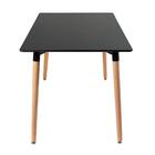 Kit - Mesa De Jantar Retangular Eames 80 X 160 Cm Preto + 4 C