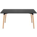 Kit - Mesa De Jantar Retangular Eames 80 X 160 Cm Preto + 4 C