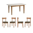 Kit Mesa De Jantar Tangará 130cm E 4 Cadeiras Pitanga Cabecas