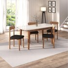 Kit Mesa De Jantar Tangará 160cm E 4 Cadeiras Pitanga Cabecas