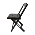 Kit Mesa De Jardim Com 4 Cadeiras De Madeira Dobravel 70x70 P