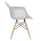 Kit - Mesa De Vidro Eames 100 Cm + 4 Cadeiras Eiffel Daw Cinz