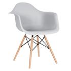 Kit - Mesa De Vidro Eames 100 Cm + 4 Cadeiras Eiffel Daw Cinz