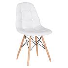 Kit - Mesa De Vidro Eames 70 Cm + 2 Cadeiras Estofadas Eiffel