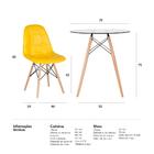 Kit - Mesa De Vidro Eames 70 Cm + 2 Cadeiras Estofadas Eiffel