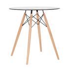 Kit - Mesa De Vidro Eames 70 Cm + 3 Cadeiras Eiffel Dsw Laran