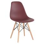 Kit - Mesa De Vidro Eames 70 Cm + 4 Cadeiras Eiffel Dsw Marrom