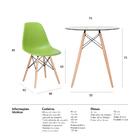 Kit - Mesa De Vidro Eames 70 Cm + 4 Cadeiras Eiffel Dsw Verde