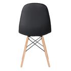 Kit - Mesa De Vidro Eames 80 Cm + 4 Cadeiras Estofadas Eiffel