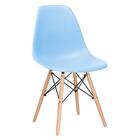 Kit - Mesa De Vidro Eames 90 Cm + 4 Cadeiras Eiffel Dsw Azul