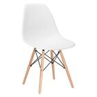Kit - Mesa De Vidro Eames 90 Cm + 4 Cadeiras Eiffel Dsw Branco