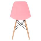 Kit - Mesa De Vidro Eames 90 Cm + 4 Cadeiras Eiffel Dsw Rosa