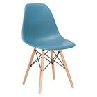 Kit - Mesa De Vidro Eames 90 Cm + 4 Cadeiras Eiffel Dsw Turqu