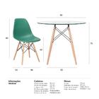 Kit - Mesa De Vidro Eames 90 Cm + 4 Cadeiras Eiffel Dsw Verde