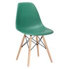 Kit - Mesa De Vidro Eames 90 Cm + 4 Cadeiras Eiffel Dsw Verde