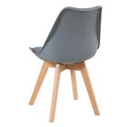 Kit - Mesa De Vidro Leda 70 Cm + 3 Cadeiras Estofadas Leda Ci