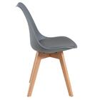 Kit - Mesa De Vidro Leda 70 Cm + 3 Cadeiras Estofadas Leda Ci