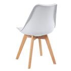 Kit - Mesa De Vidro Leda 90 Cm + 3 Cadeiras Estofadas Leda Br