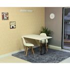 Kit Mesa Dobrável Retrátil 120x75 Branca + 2 Cadeiras Charles