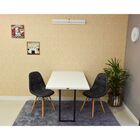 Kit Mesa Dobrável Retrátil 120x75 Branca + 2 Cadeiras Charles