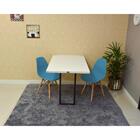 Kit Mesa Dobrável Retrátil 120x75 Branca + 2 Cadeiras Charles